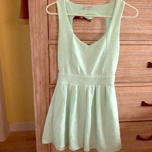 Mint/Teal Day Dress with Heart Cutout